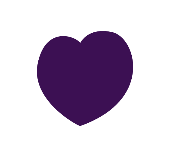 Violetti sydän-kuvake